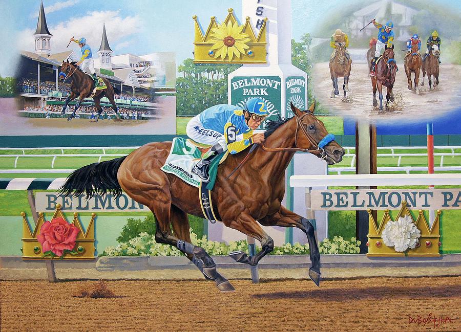 900x649 American Pharoah Painting By Howard Dubois - American Pharoah Painting