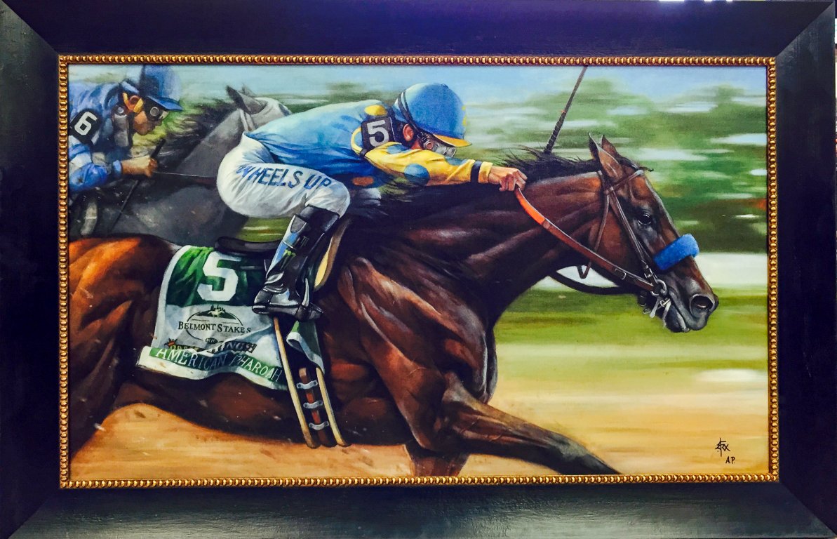 1193x768 Artist Brian Fox - American Pharoah Painting