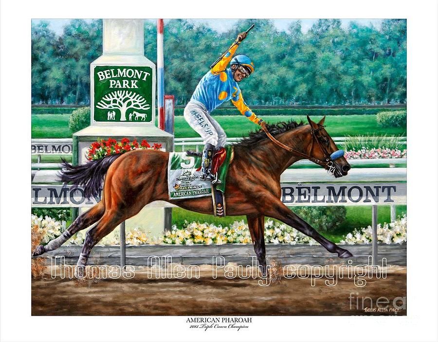 900x703 Official American Pharoah Signed Print Painting Artcraftsnails - American Pharoah Painting