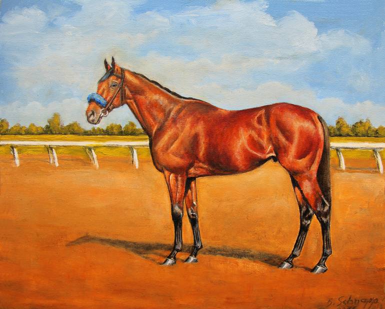 770x617 Saatchi Art American Pharoah Painting By Birgit Schnapp - American Pharoah Painting
