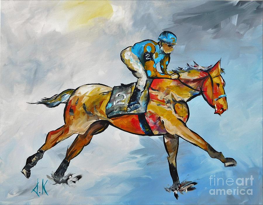 900x704 American Pharoah Painting By David Keenan - American Pharoah Painting