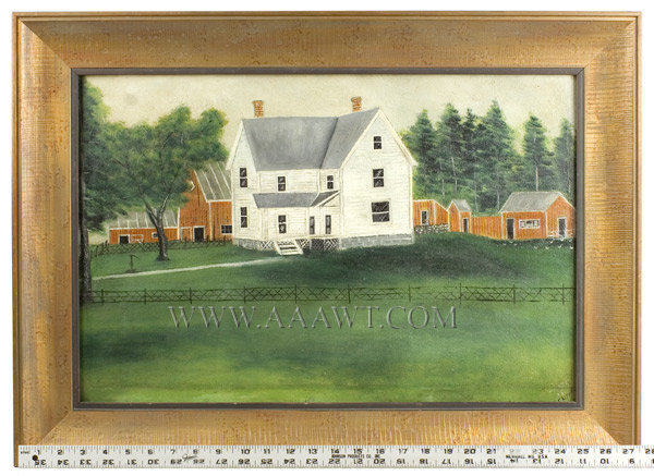 600x437 American Primitive Painting Antique Paintings Watercolors Outdoor - American Primitive Painting