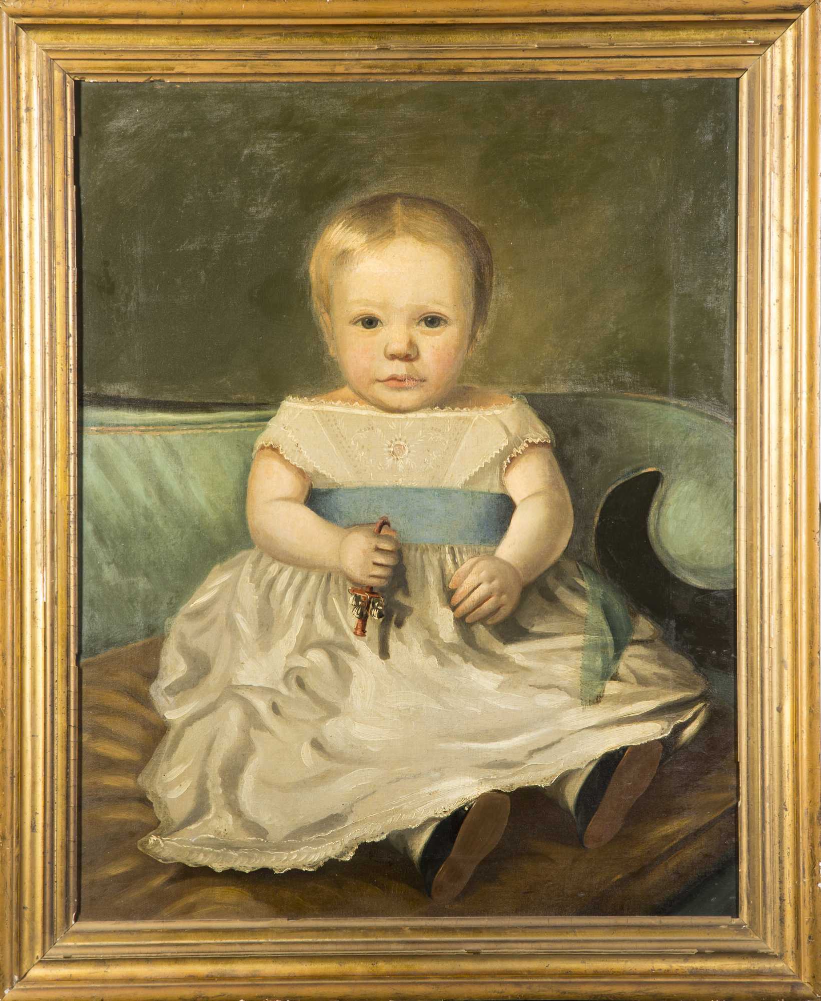 1641x2000 American Primitive Painting Of A Young Boy - American Primitive Painting