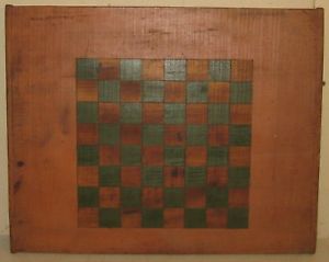 300x239 Antique American Primitive Folk Art Painted Salmon Game Board - American Primitive Painting
