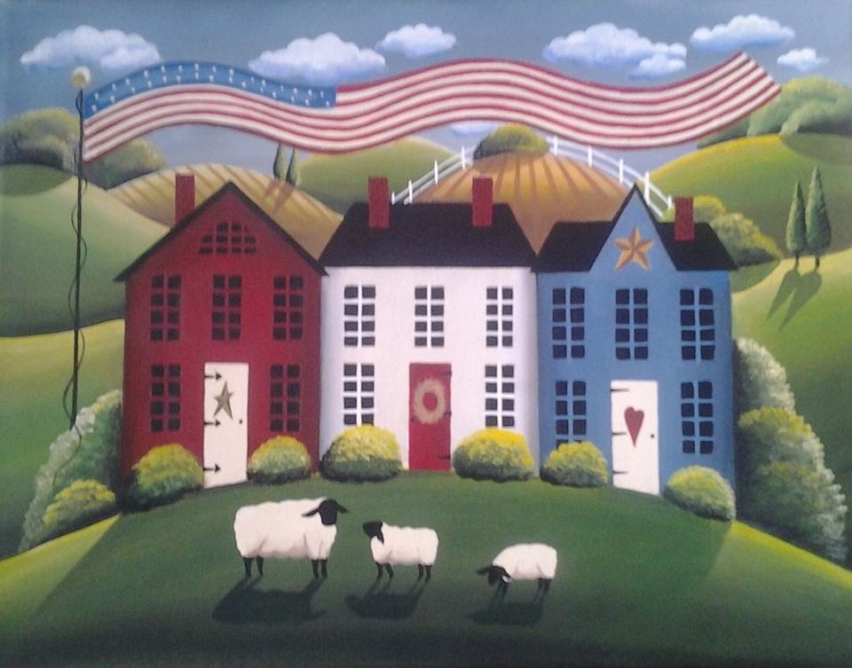 960x753 My Primitive Folk Art Painting Studio Tour! ~cindy Landi, Artist - American Primitive Painting