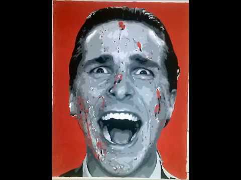 480x360 Time Lapse Video American Psycho Christian Bale Painting. Paint By - American Psycho Painting