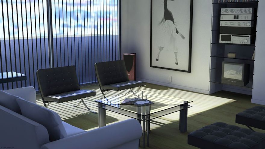 880x496 Living Room From American Psycho Living Room - American Psycho Painting In Apartment