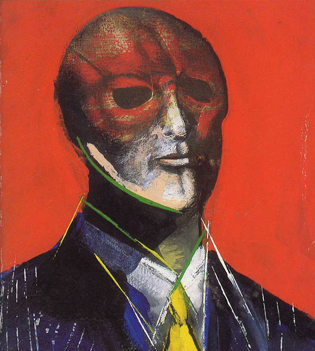 635x707 Patrick Bateman Villains Wiki Fandom Powered By Wikia - American Psycho Painting In Apartment