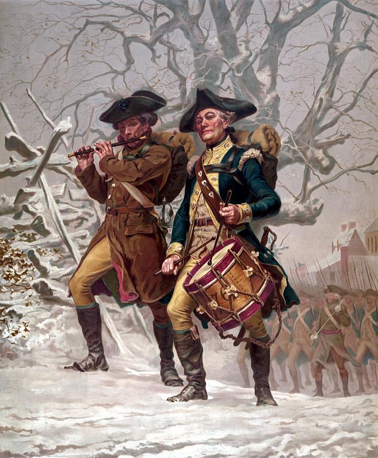 742x900 Revolutionary War Soldiers Marching Painting By War Is Hell Store - American Revolution Painting