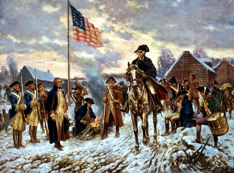 900x668 Washington At Valley Forge Painting By War Is Hell Store - American Revolution Painting