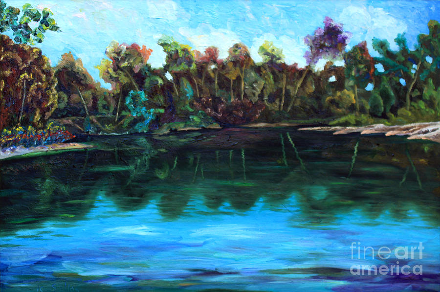 900x597 American River Theater 36 Painting By Tom Sellas - American River Painting