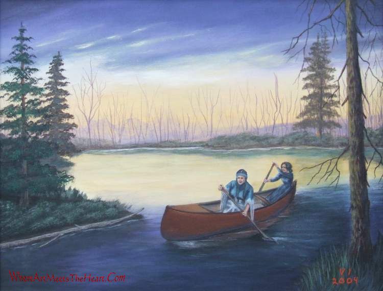 750x570 Indian River - American River Painting