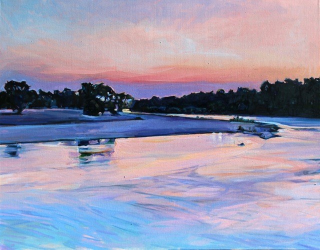 640x500 Kvie Gallery Miles Hermann - American River Painting