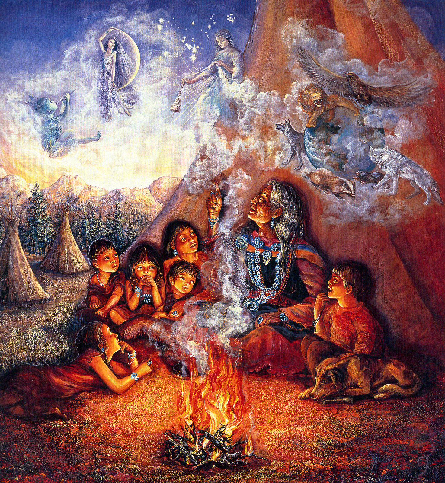 1474x1600 The Power Of Storytelling And Mythology The Dreamlight Fugitive - American Storytellers Painting