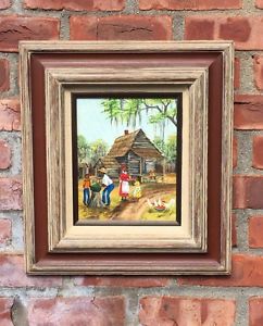 242x300 Folk Art Black Americana Painting By Artist Almarie Pittman Little - Americana Painting