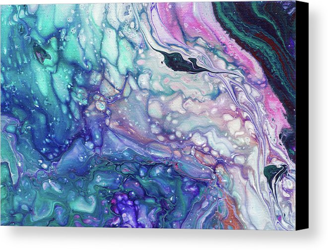 661x505 Emerald And Amethyst Fragment. Abstract Fluid Acrylic Painting - Amethyst Painting