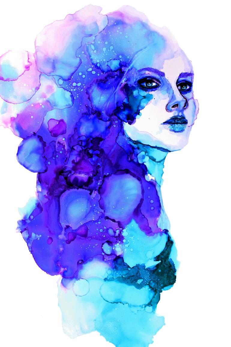 770x1154 Saatchi Art Amethyst Painting By Alana Withersby - Amethyst Painting