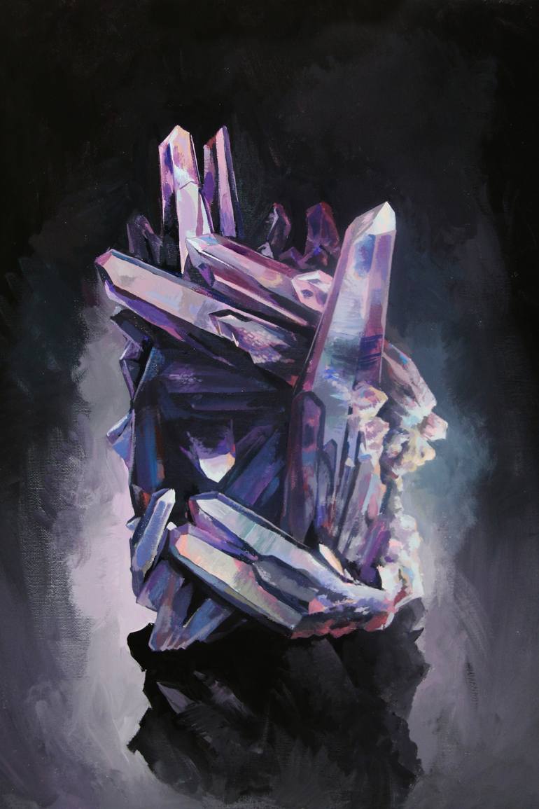 770x1155 Saatchi Art Amethyst Painting By Daria Luzanova - Amethyst Painting