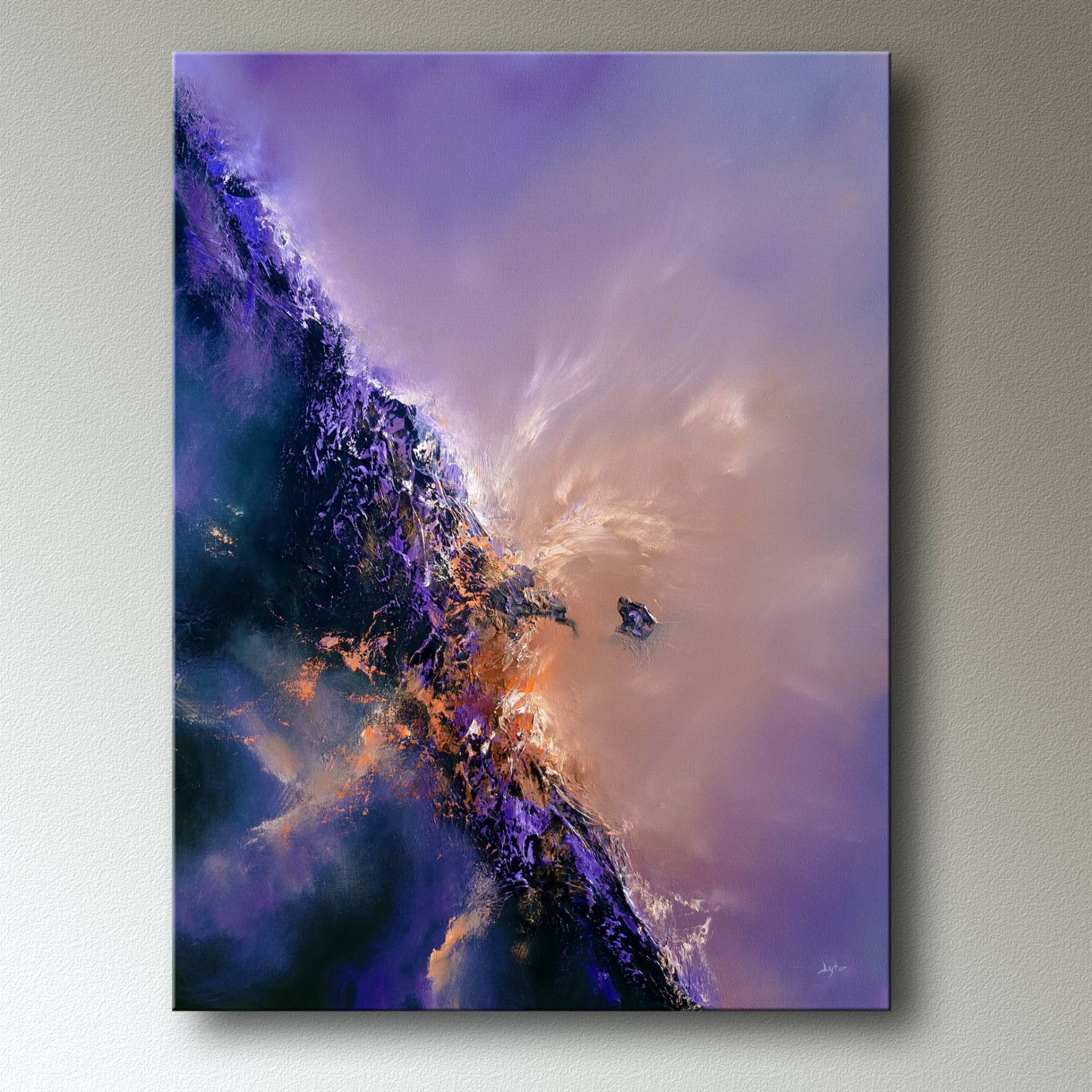1920x1920 Saatchi Art Fracture In The Amethyst Sky Painting By Christopher - Amethyst Painting