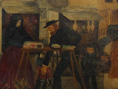 396x299 Country Treasures - Amish Couple Painting