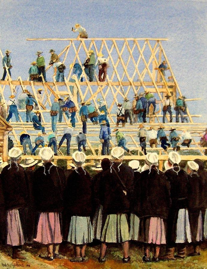 691x900 Amish Chippendales Painting By Haldy Gifford - Amish Painting