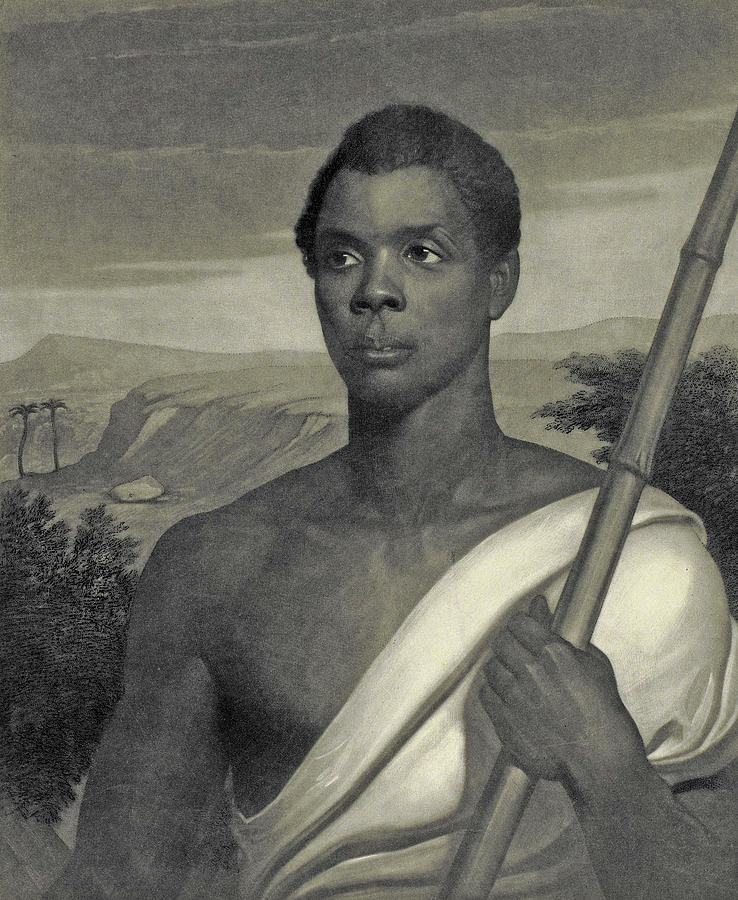 738x900 Cinque, The Chief Of The Amistad Captives Painting By J Sartain - Amistad Painting