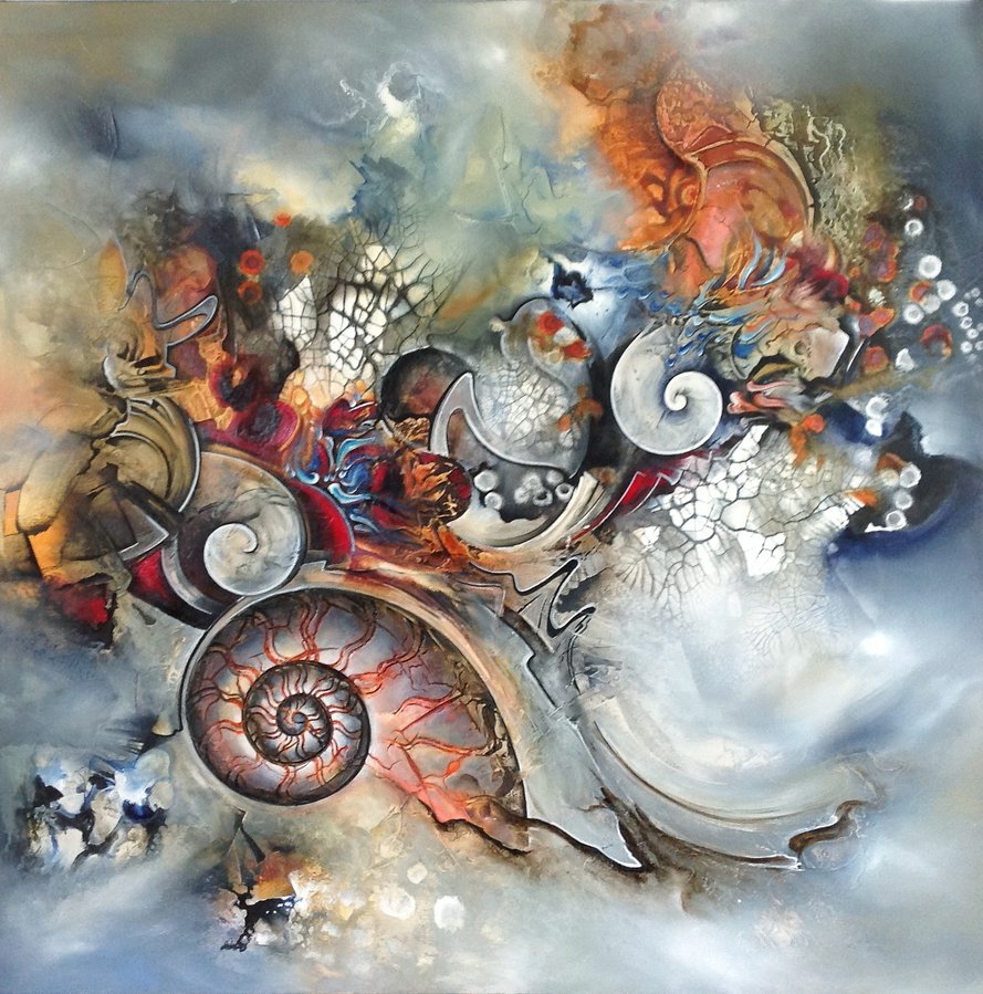 889x899 Ammonite By Amytea - Ammonite Painting
