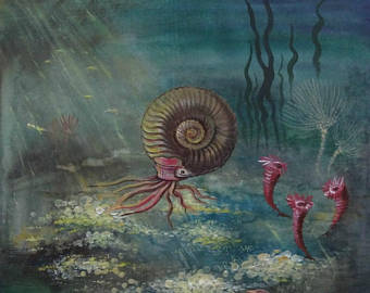 340x270 Ammonite Painting Etsy - Ammonite Painting
