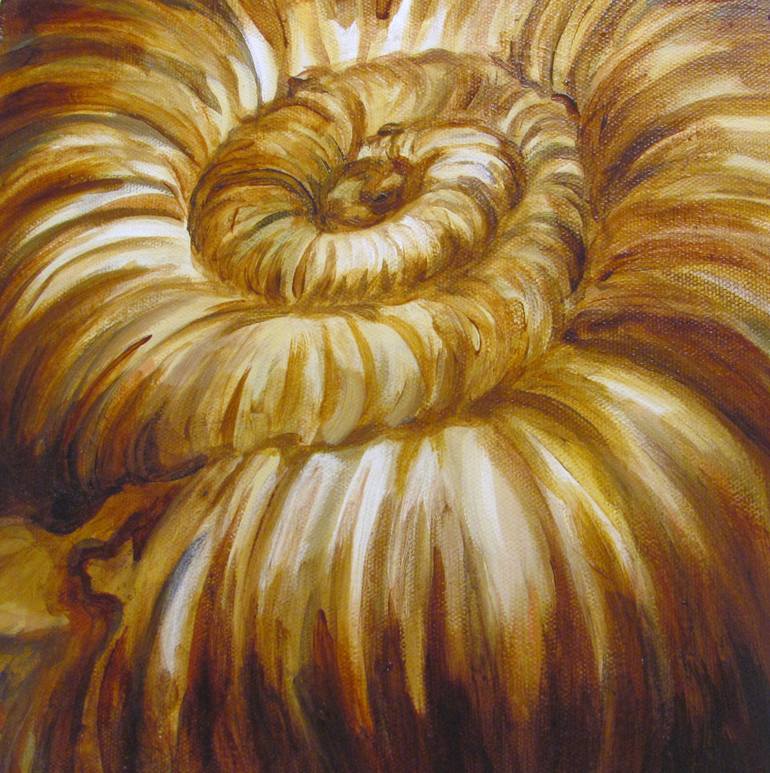 770x773 Saatchi Art Ammonite Painting By Lisa Pearson - Ammonite Painting