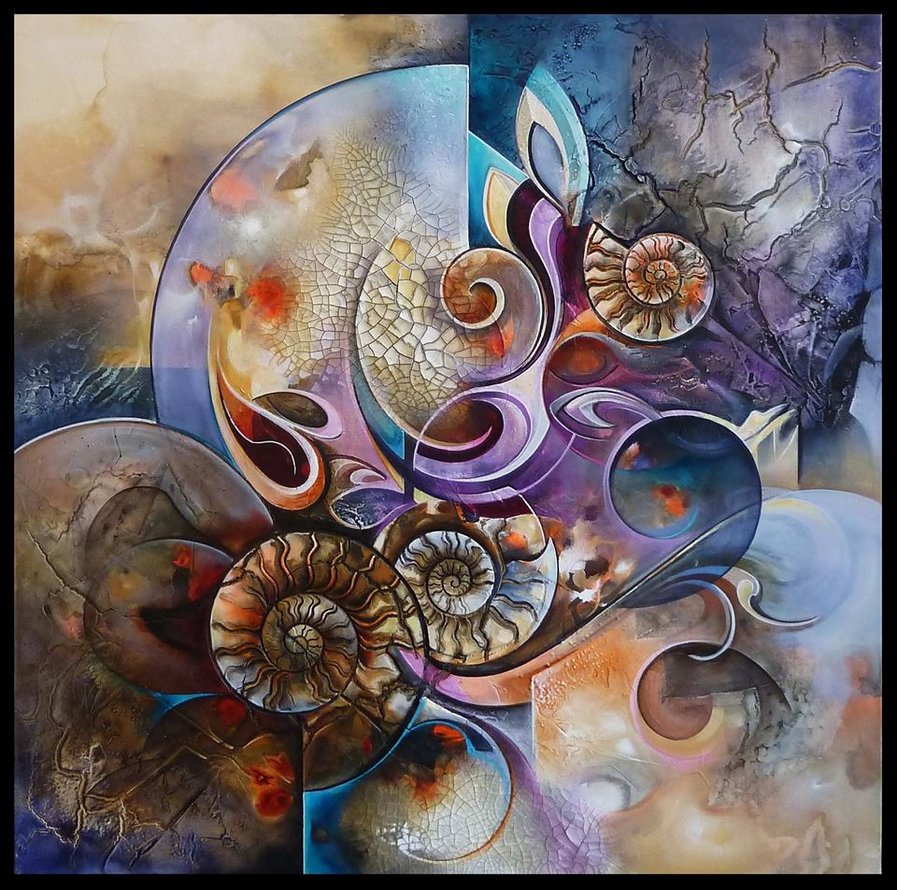 897x890 Ammonite 3 By Amytea - Ammonite Painting