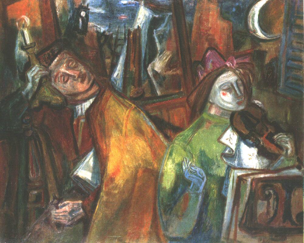 1000x800 Dark Times Viii 1941 Painting Imre Amos Oil Paintings - Amos Painting