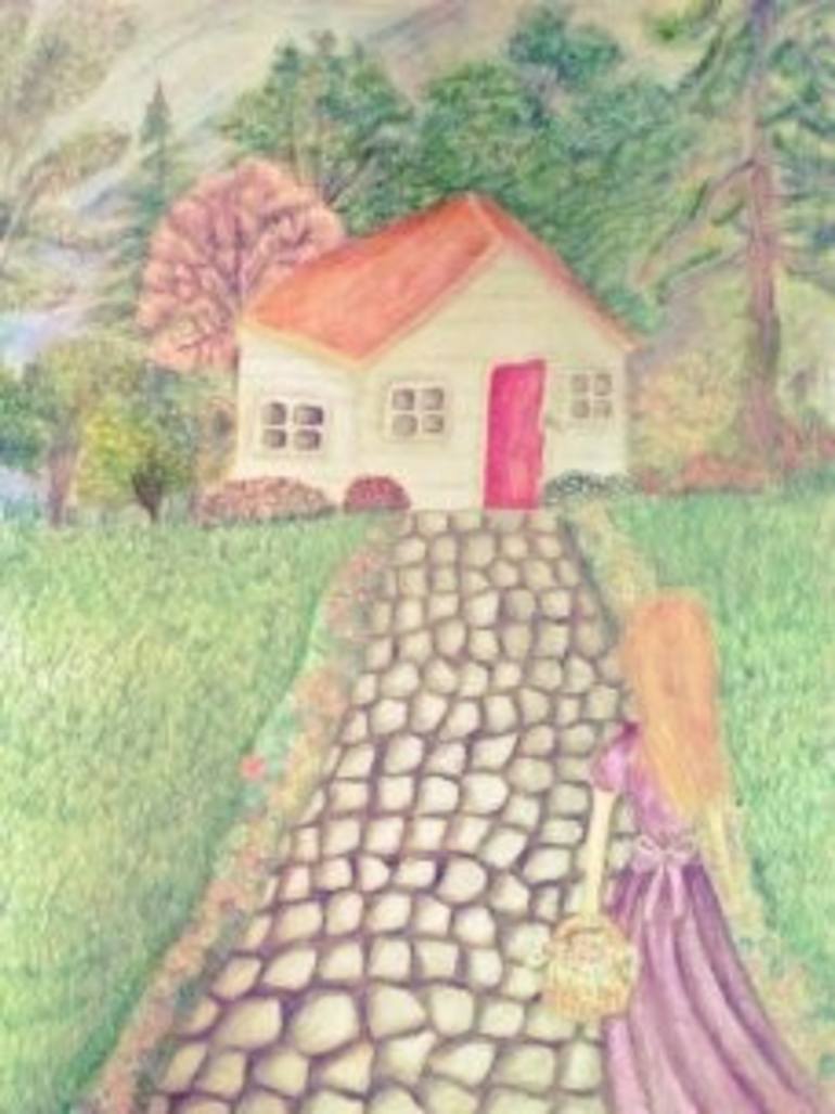 770x1027 Saatchi Art Home Spring Painting By Sunshine Amos - Amos Painting