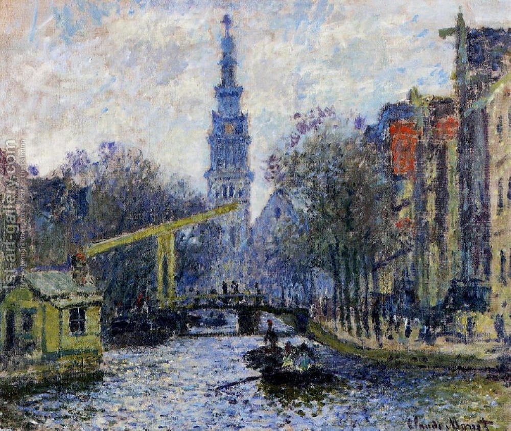 1000x843 Canal In Amsterdam Claude Oscar Monet Reproduction 1st Art Gallery - Amsterdam Painting