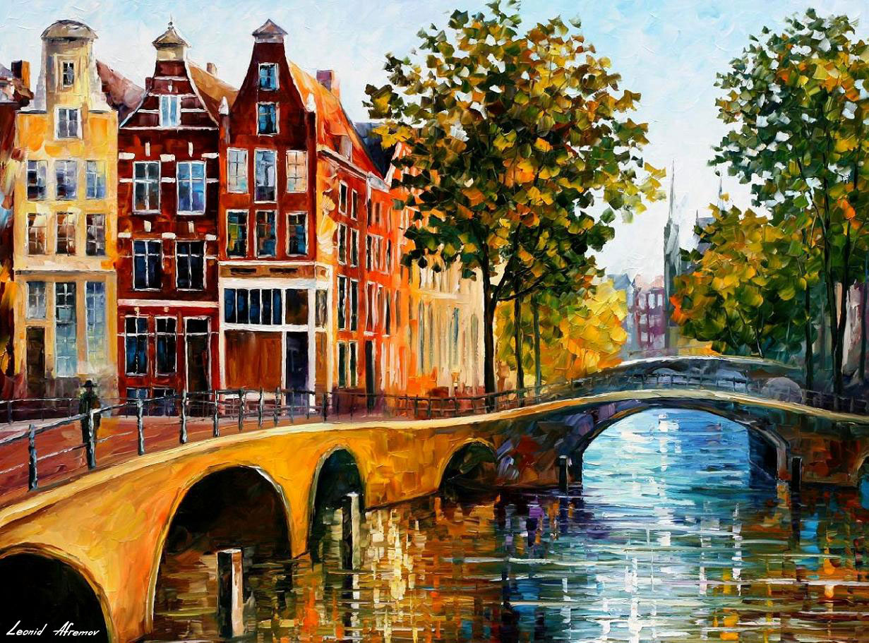 1231x911 Leonid Afremov, Oil On Canvas, Palette Knife, Buy Original - Amsterdam Painting