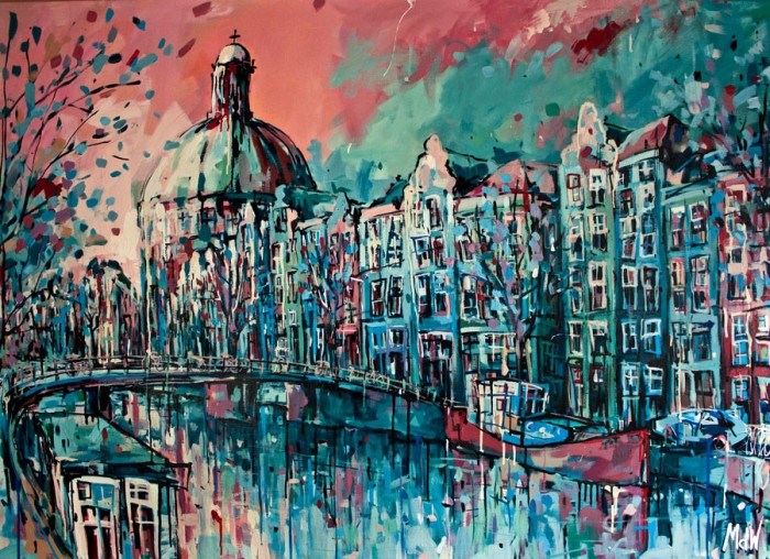 700x508 Painting Amsterdam Centeramsterdam Red Light District Tours - Amsterdam Painting