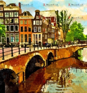 292x311 Traditional Dutch Souvenirs - Amsterdam Painting