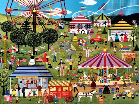 450x337 Local Carnival 1 - Amusement Park Painting