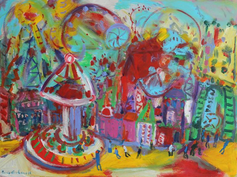 Amusement Park Painting at PaintingValley.com | Explore collection of ...