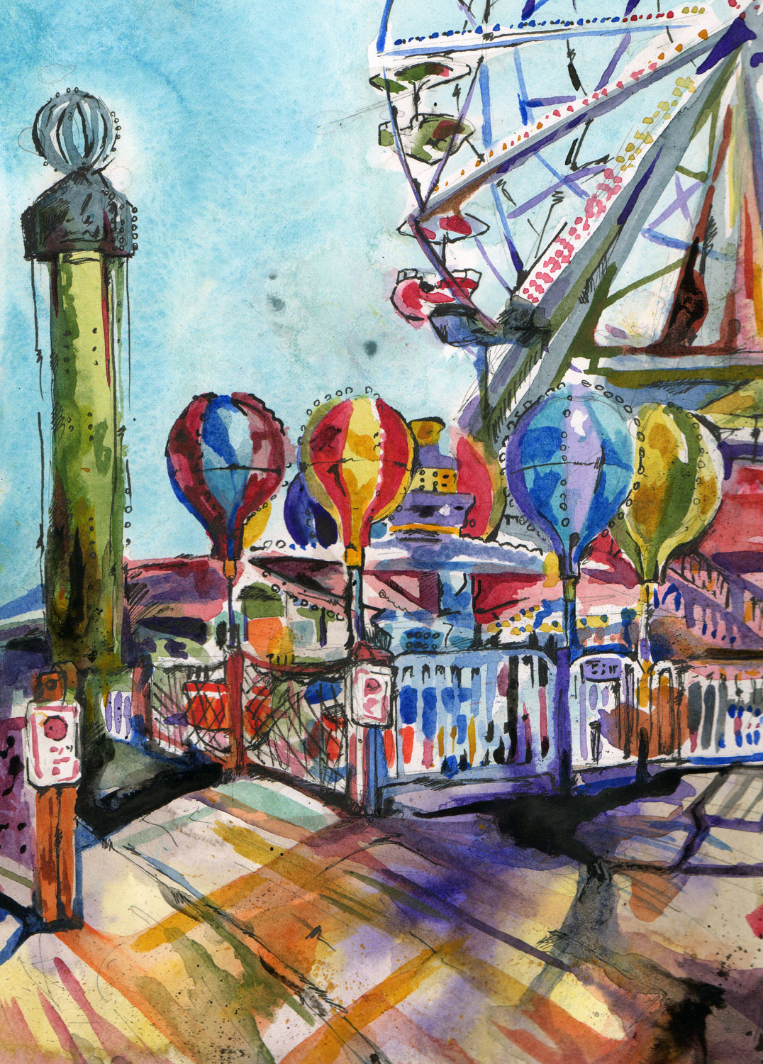 1076x1500 Air Jennifer Tracy - Amusement Park Painting