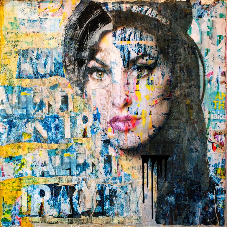 770x770 Saatchi Art Amy Winehouse Talent Amp Tragedy Painting By Anyes Galleani - Amy Painting