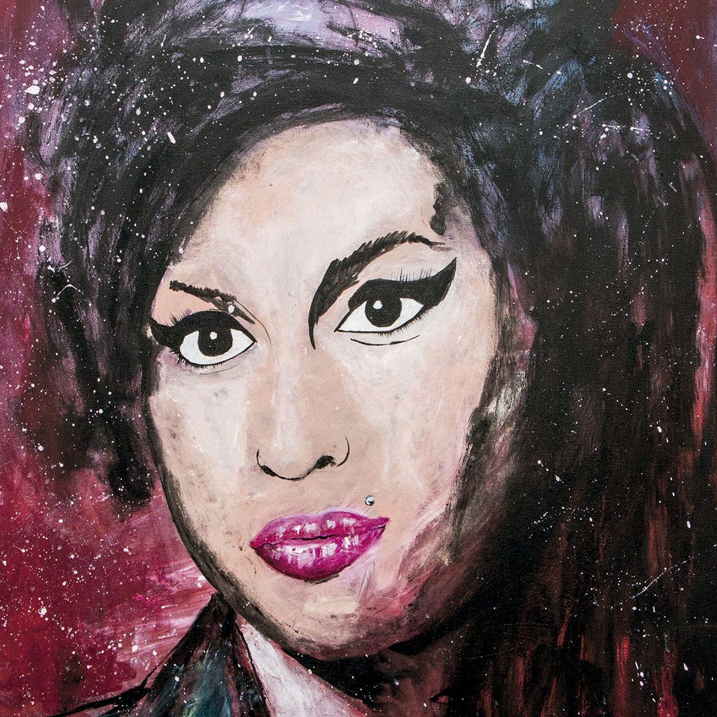 1024x1024 Amy Winehouse Portrait Painting - Amy Painting