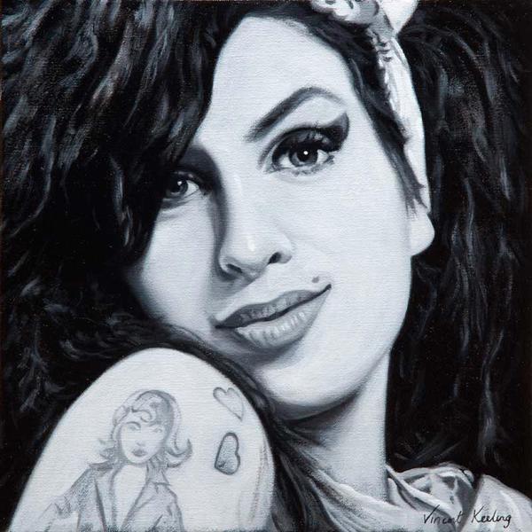 600x600 Amy Winehouse, Back To Black - Amy Painting