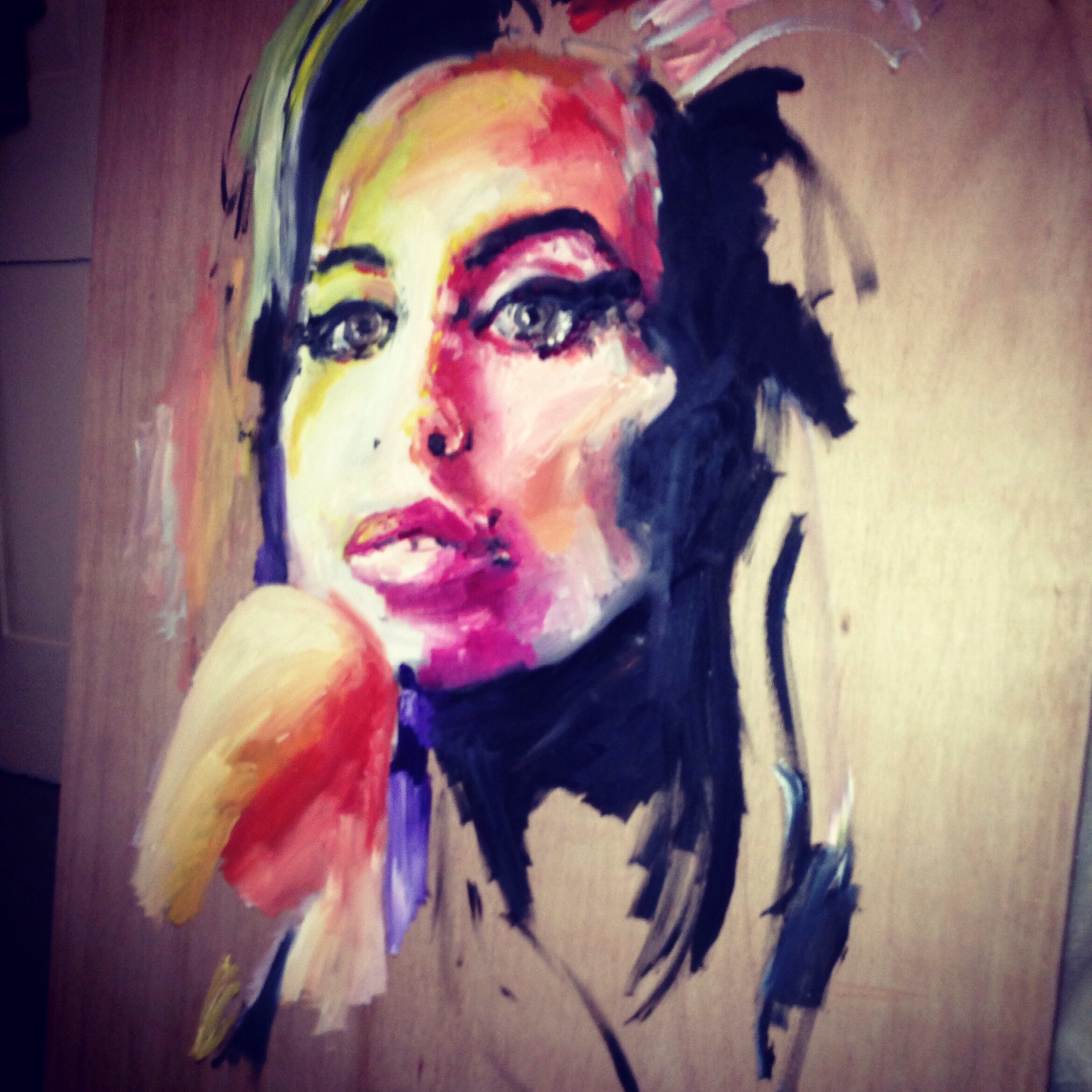 2340x2340 Amy Winehouse Oil Painting So Far! Katy Jade Dobson - Amy Painting