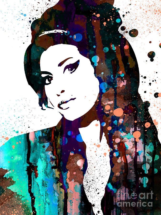 674x900 Amy Winehouse Painting By Watercolor Girl - Amy Winehouse Painting
