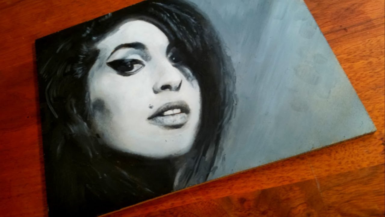 1280x720 Amy Winehouse Time Lapse Oil Painting 8.25.17 - Amy Winehouse Painting