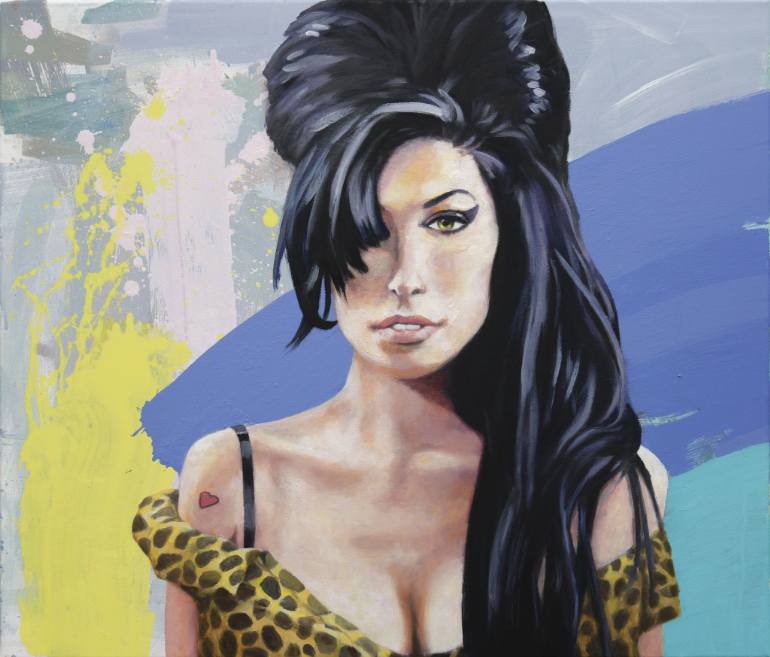 770x657 Saatchi Art Amy Winehouse Painting By Harry Ergott - Amy Winehouse Painting