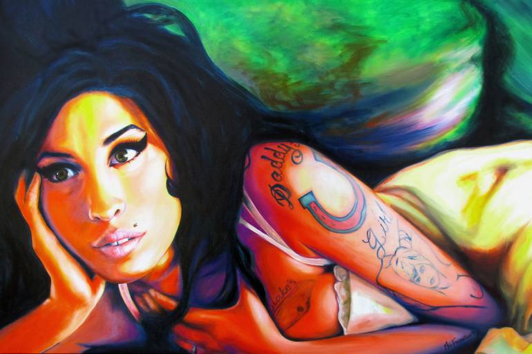 770x513 Saatchi Art Amy Winehouse Painting By Mel Fiorentino - Amy Winehouse Painting