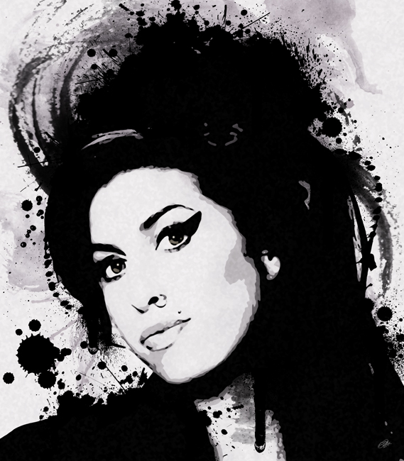 569x650 Amy Winehouse Canvas Art Print By Lja Canvas Art - Amy Winehouse Painting