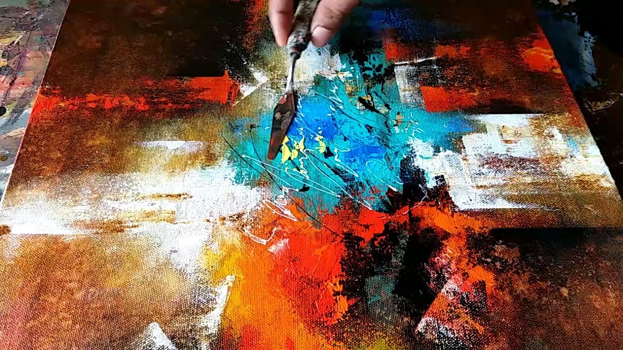 1280x720 Abstract Painting How To Paint Abstract In Acrylics Easy Wash - An Abstract Painting