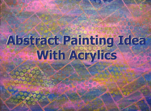 520x383 Abstract Painting Idea With Acrylics, Masking Tape, And Bubble - An Abstract Painting